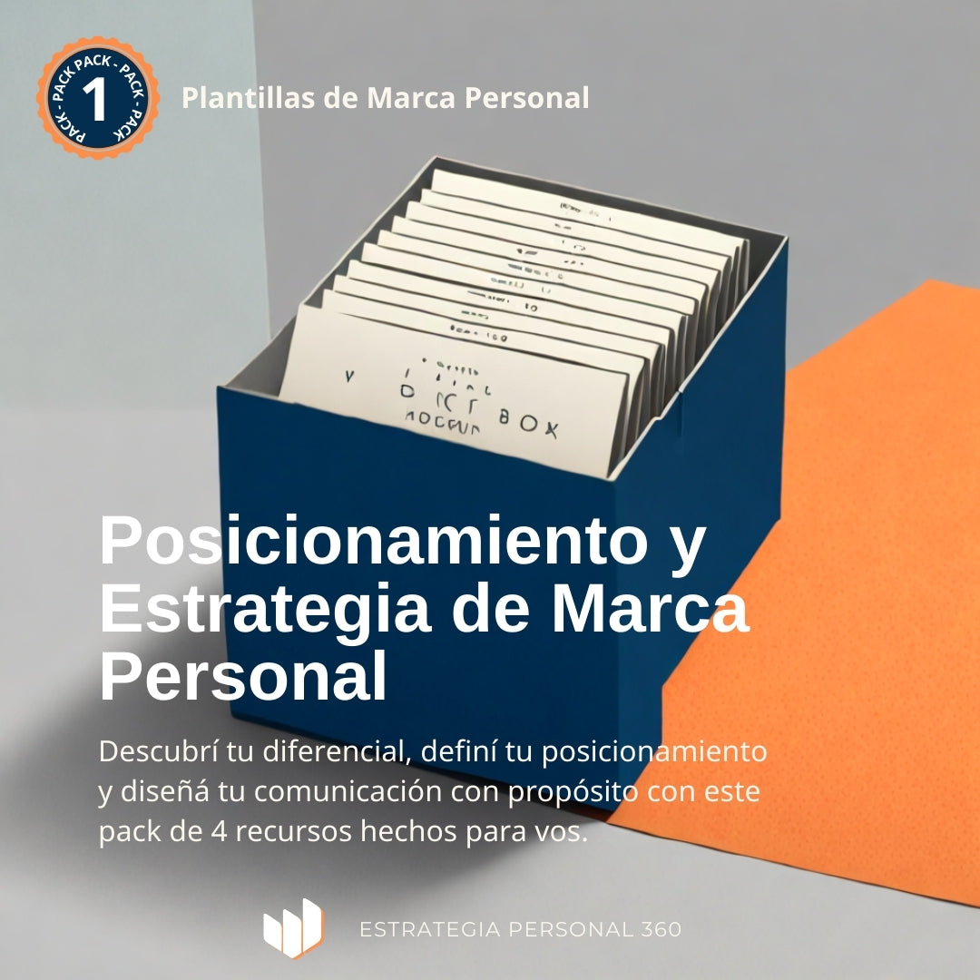 Pack 1 – Plantilla - Posicionamiento y Estrategia de Marca Personal (PDF)