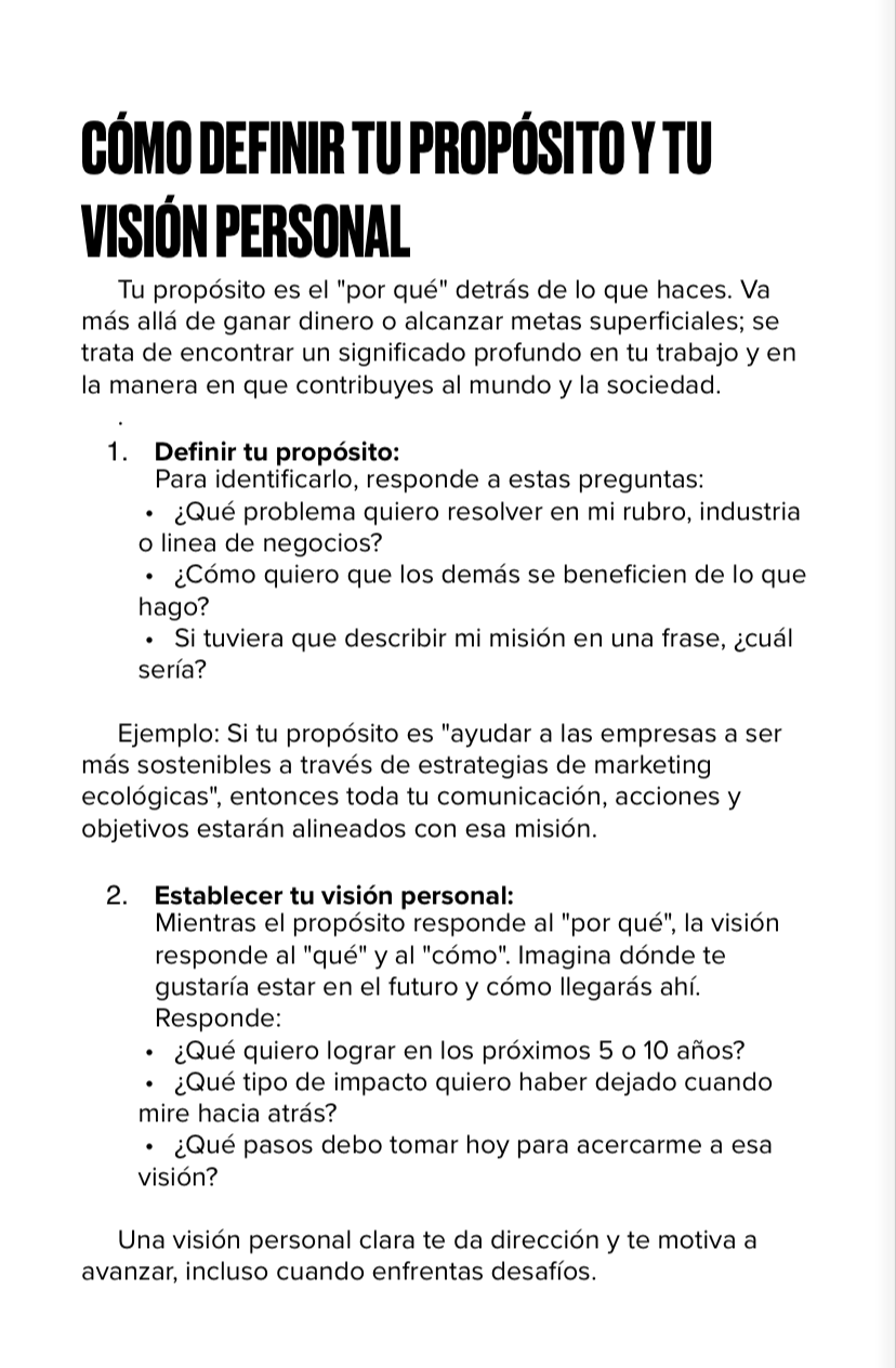 Definir proposito - Marca Personal 360 ebook